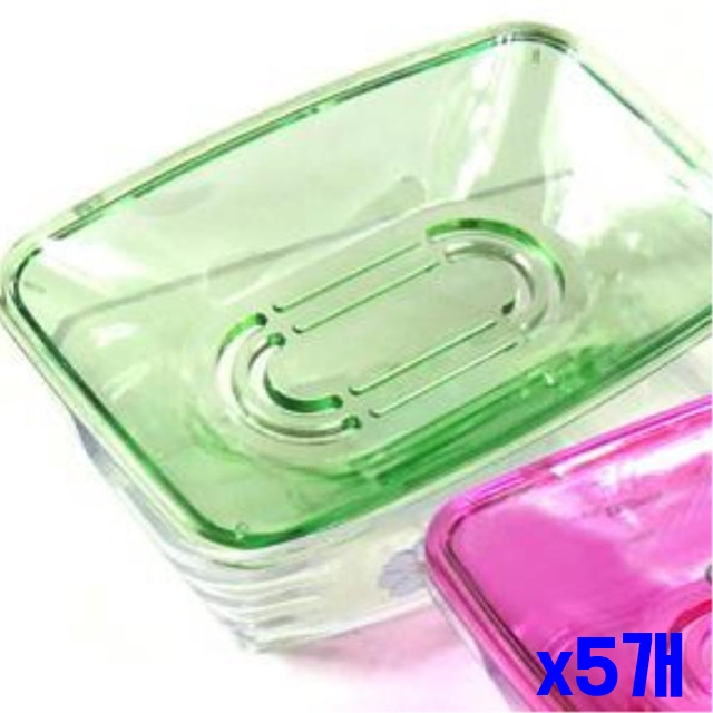 튼튼한 물빠짐 투명 비누각-색상랜덤 x5개