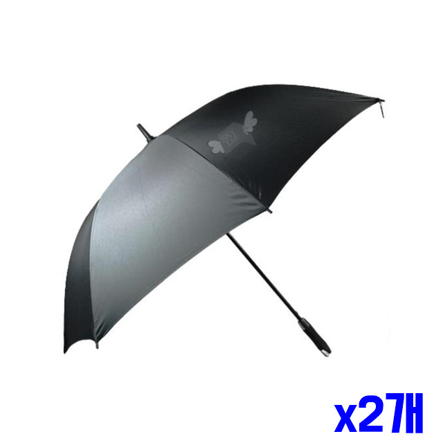 튼튼한 블랙 장우산 75x14cm x2개 답례품 패션우산